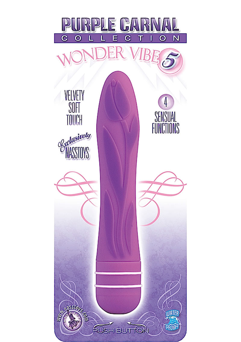 Purple Carnal Collection Wonder Vibe 5 Waterproof Purple