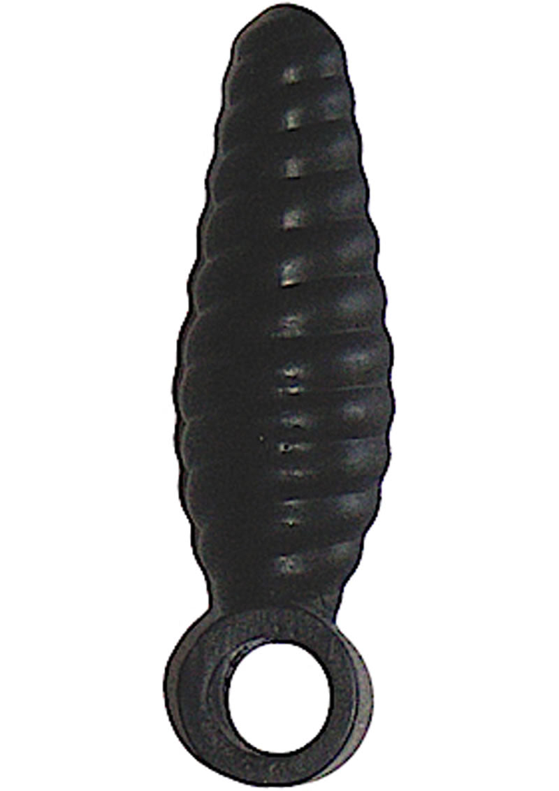 Juguete sexual anal con dedos de la colección Velvet Kiss, color negro