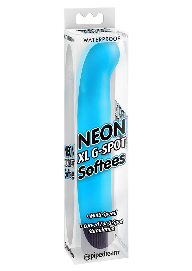 Neon Luv Touch XL Gspot Softees Vibe Waterproof 10 Inch Blue