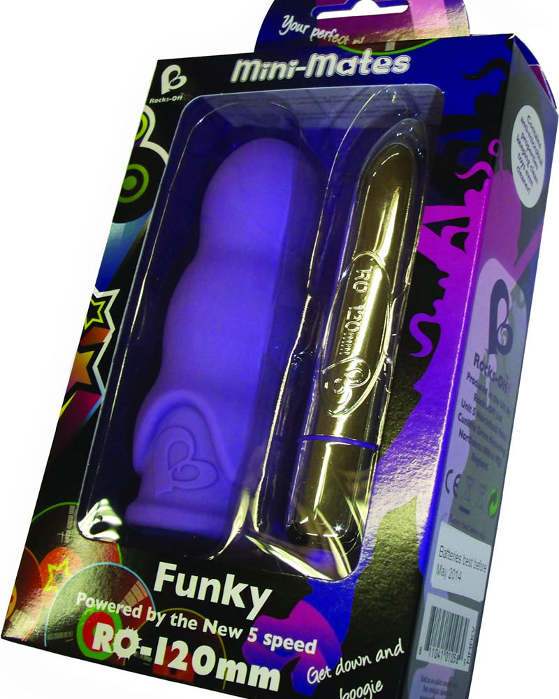 Mini Mates Funky Bullet con funda impermeable color morado