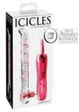 Vibrador de vidrio transparente Icicles No 4 de 7 pulgadas