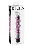 Icicles No 19 Glass Vibrator 7.5 Inch Clear Pink