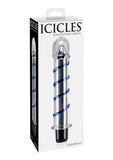 Icicles No 20 Vibrador de vidrio de 7,5 pulgadas transparente