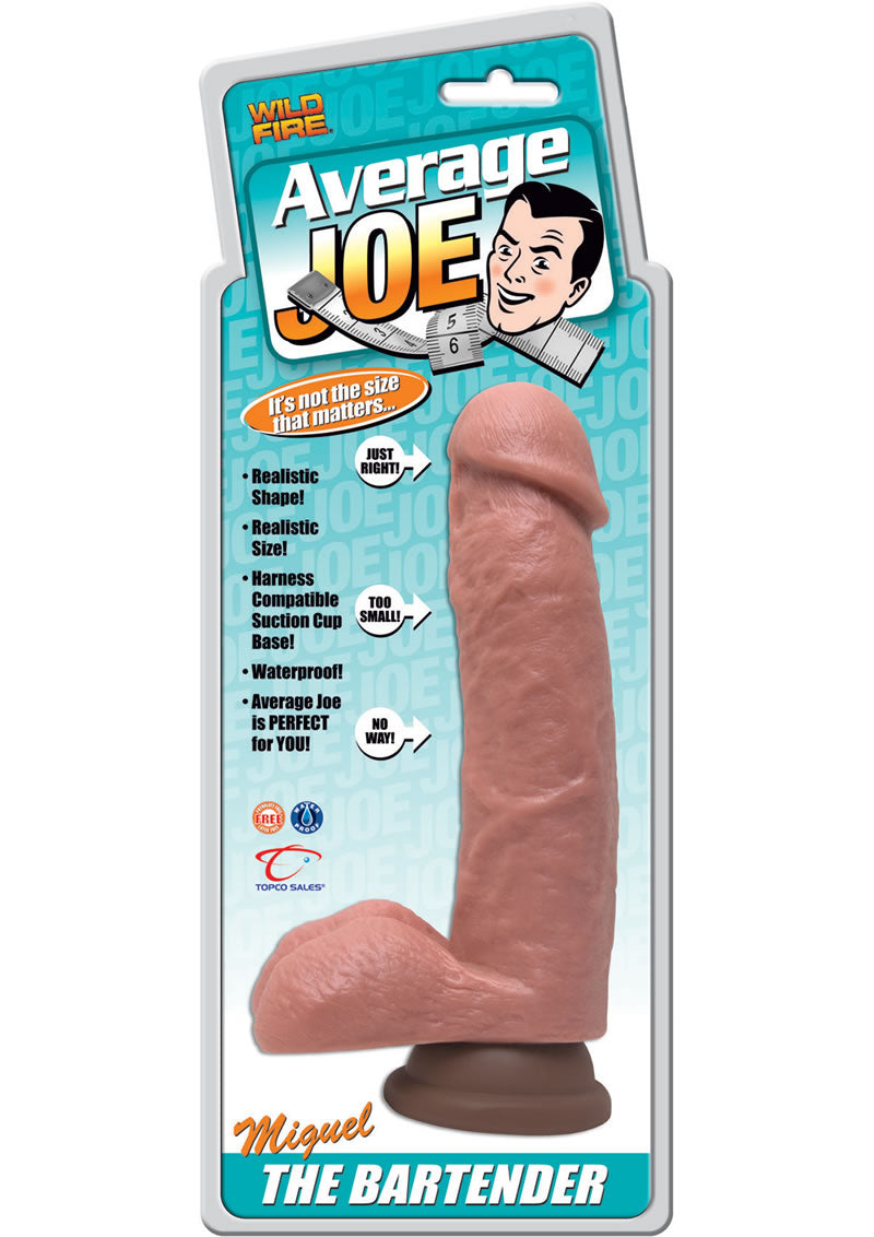 Average Joe Miguel The Bartender Dildo Waterproof 7.5 Inch Flesh