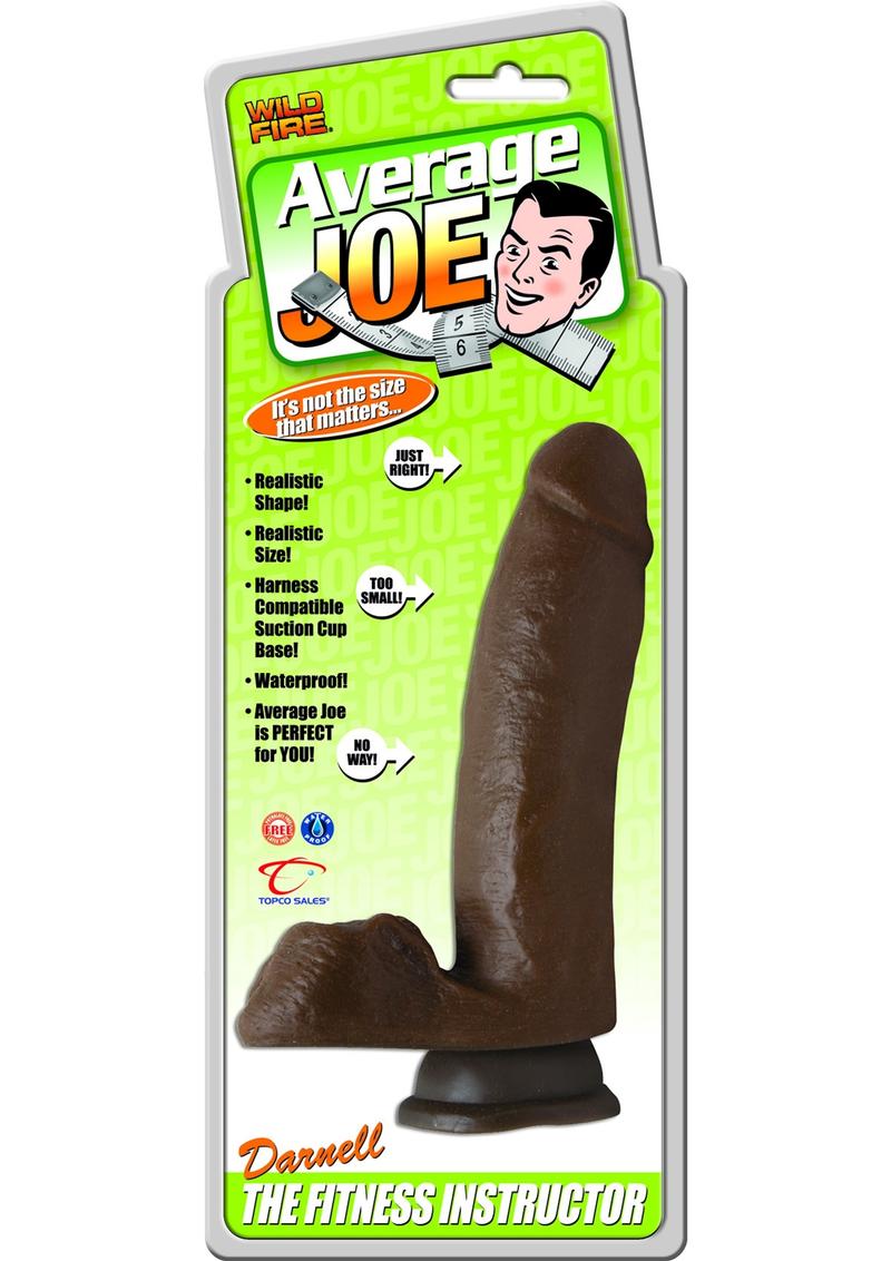 Average Joe Darnell The Fitness Instructor Dildo Waterproof 7 Inch Brown