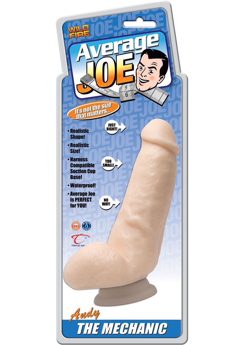 Average Joe Andy The Mechanic Dildo Waterproof 7 Inch Ivory