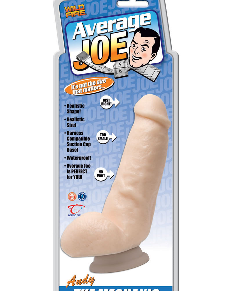 Consolador impermeable de 7 pulgadas color marfil Andy The Mechanic de Average Joe