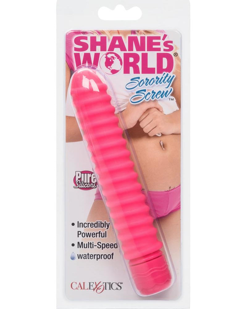 SHANES WORLD SORORITY SCREW VIBE SILICONE 5 INCH PINK