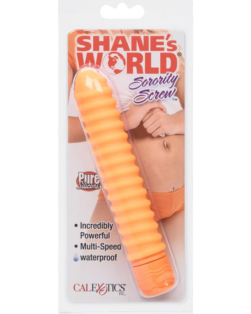 SHANES WORLD SORORITY SCREW VIBE SILICONE 5 INCH ORANGE