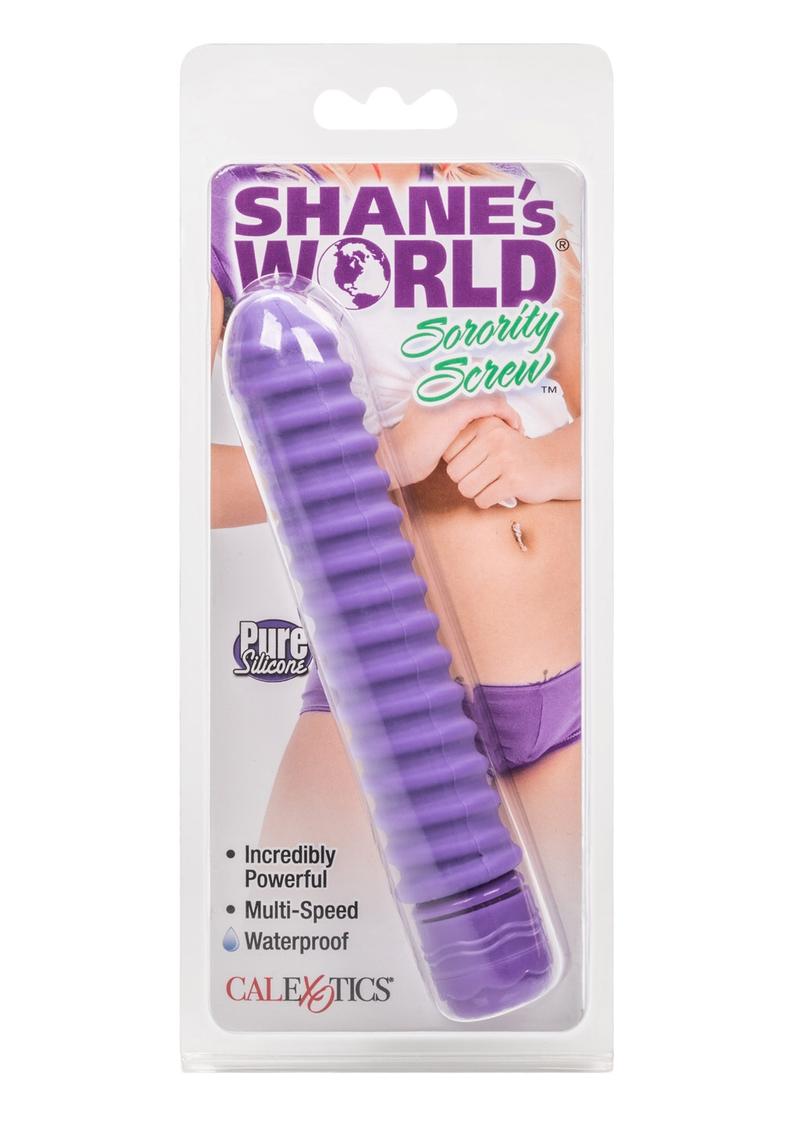 SHANES WORLD SORORITY SCREW VIBE SILICONE 5 INCH PURPLE