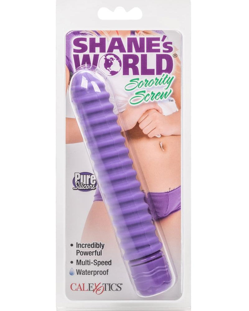 SHANES WORLD SORORITY SCREW VIBE SILICONE 5 INCH PURPLE