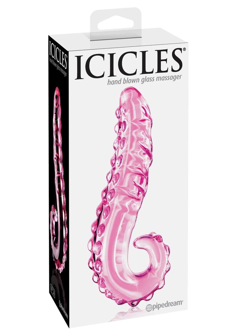 Icicles No 24 Glass Dong 6 Inch Pink