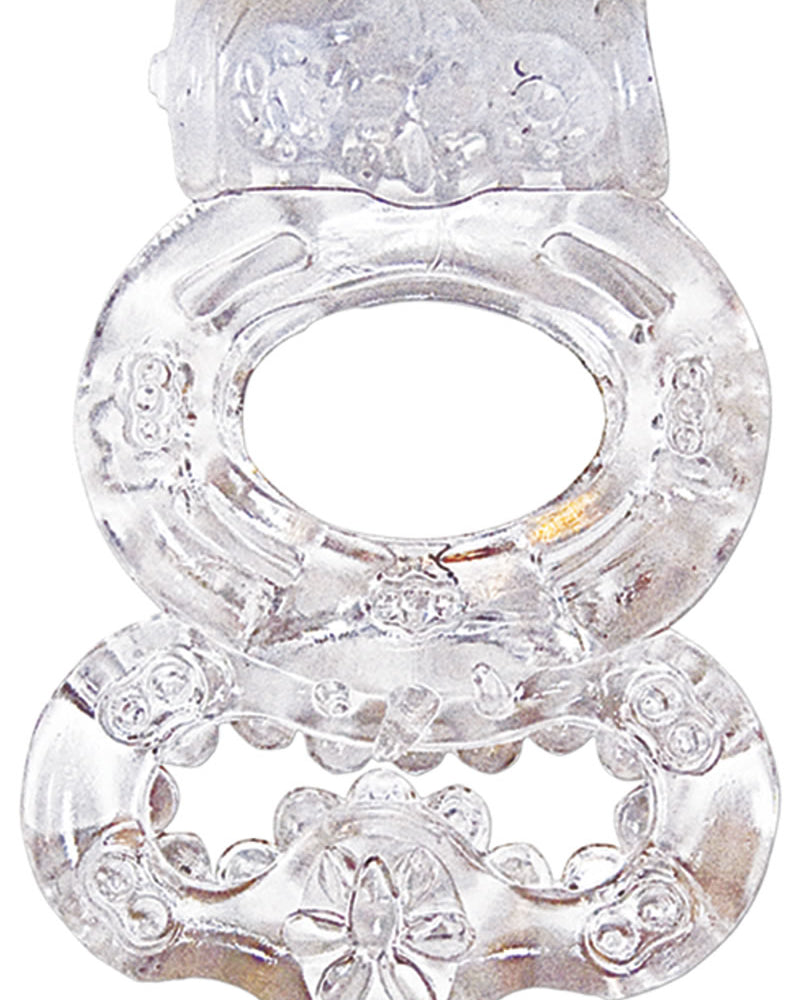 The Macho Crystal Collection Double Ring Clear
