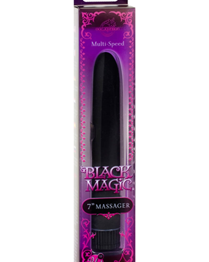 Vibrador Black Magic Velvet Touch resistente al agua de 7 pulgadas, color negro