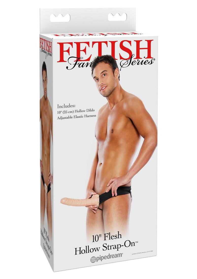 Fetish Fantasy 10 inch Hallow Strap On Flesh