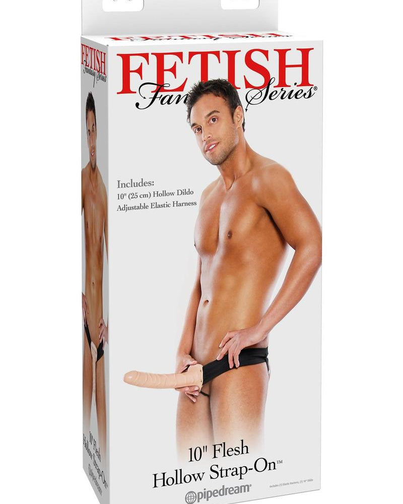 Fetish Fantasy 10 inch Hallow Strap On Flesh