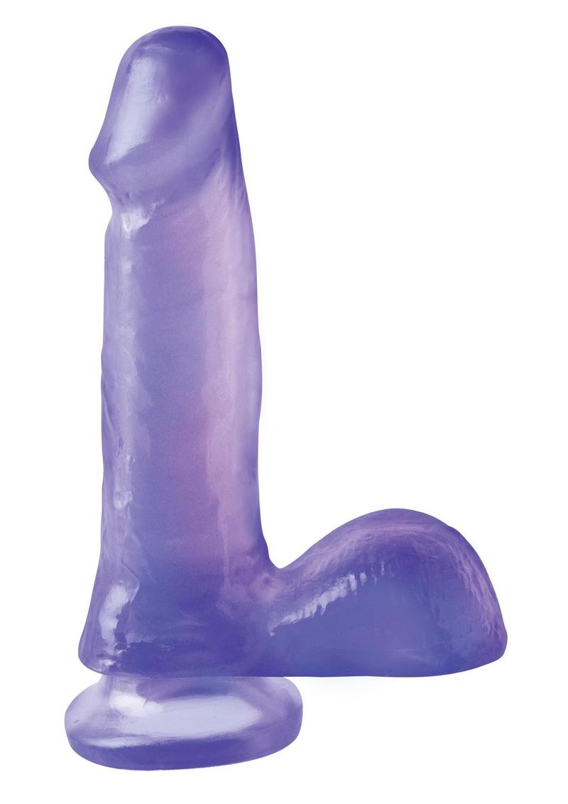 Basix 6 inch Dong with Suction Cup Purple
