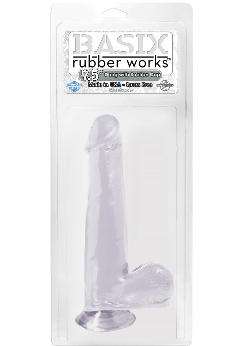 Bong Basix de 7,5 pulgadas con ventosa transparente