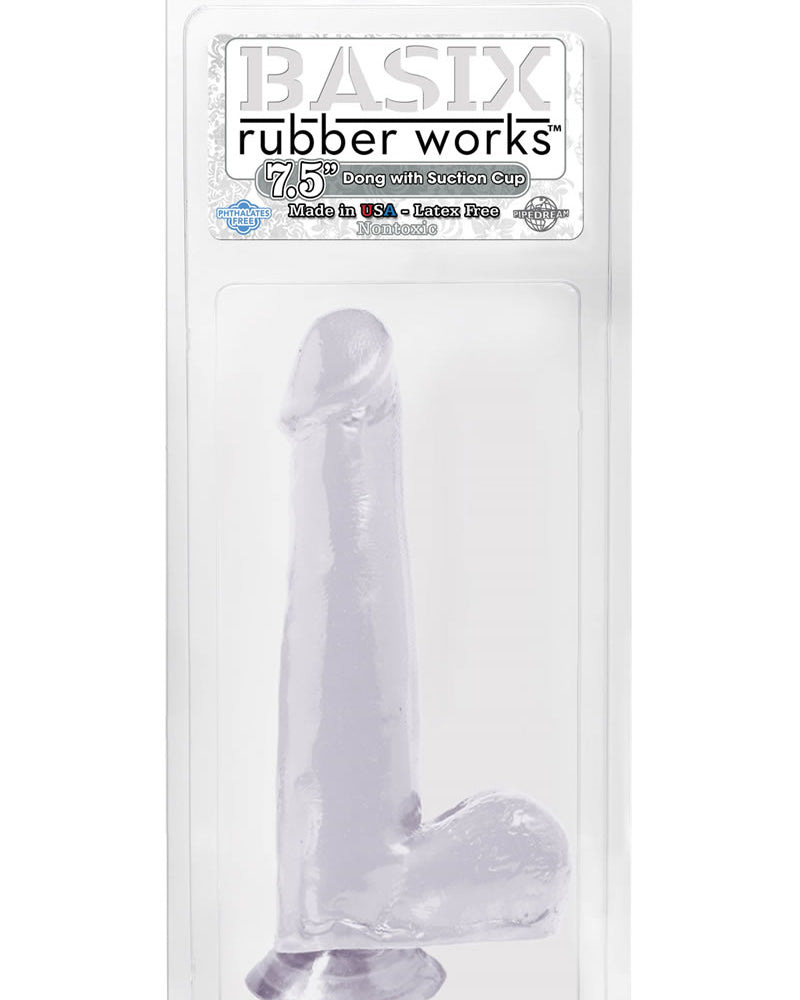 Bong Basix de 7,5 pulgadas con ventosa transparente