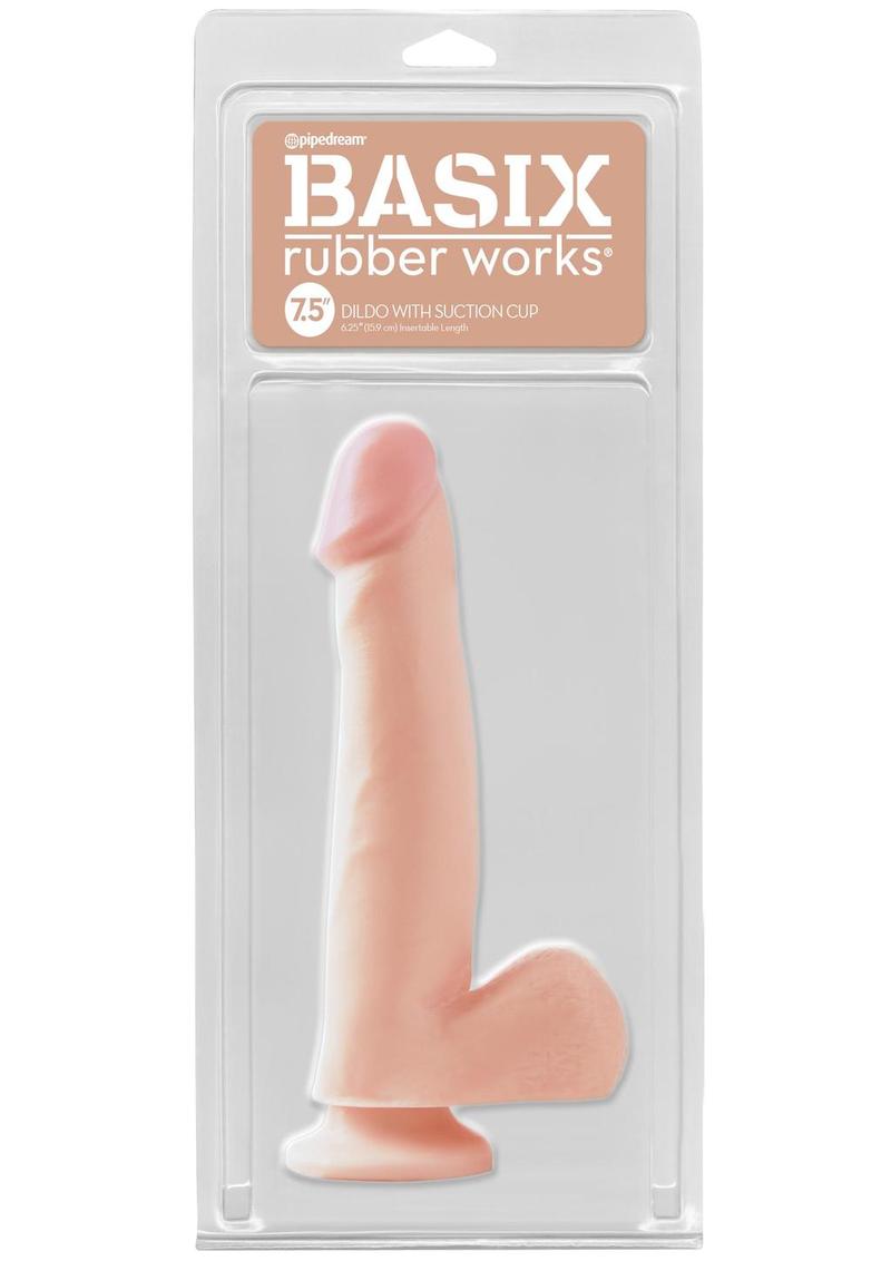 Basix Dong de 7,5 pulgadas con ventosa color carne