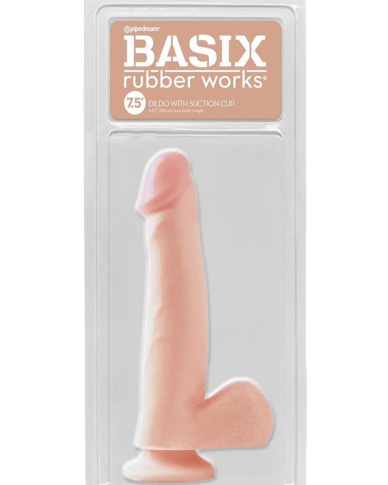 Basix Dong de 7,5 pulgadas con ventosa color carne