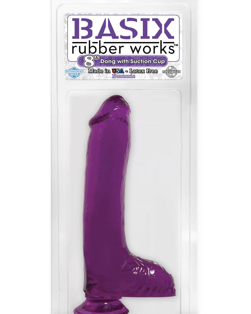 Basix Dong de 8 pulgadas con ventosa morado