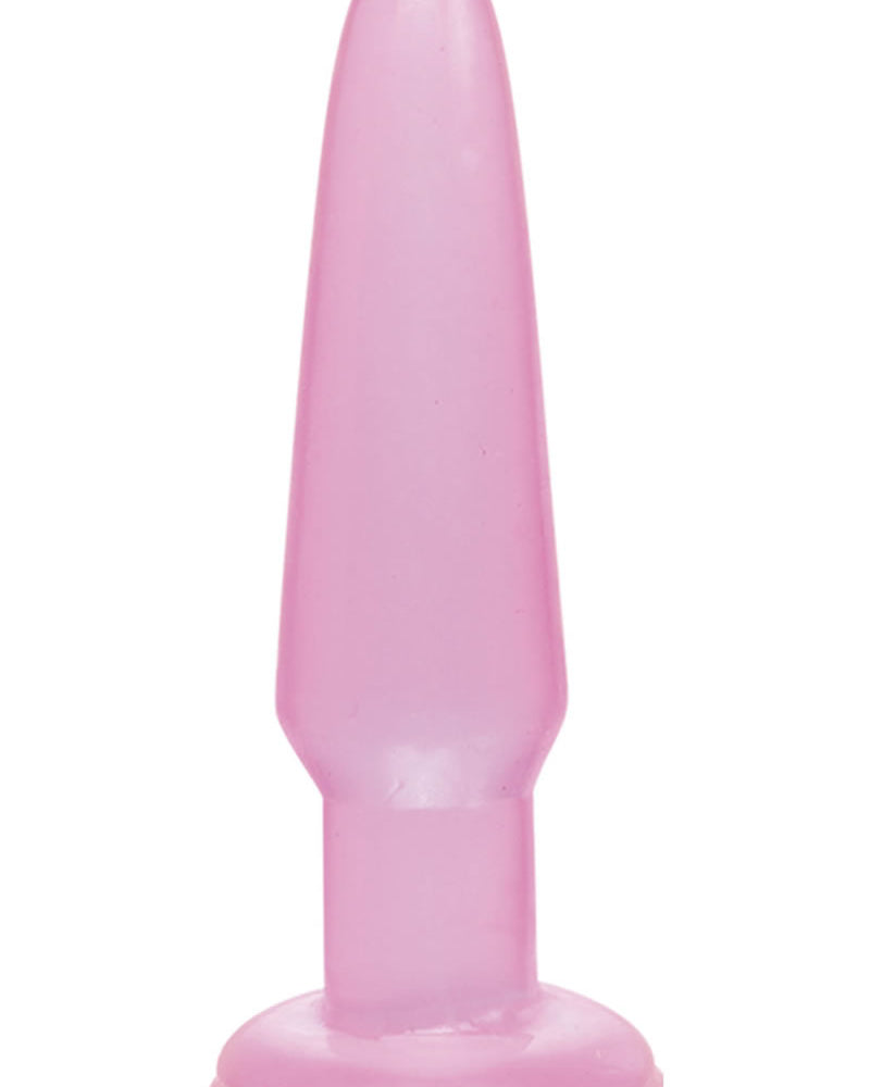 Tapón anal para principiantes Basix Rubber Works, resistente al agua, 3,75 pulgadas, color rosa