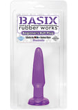 Basix Rubber Works Beginners Butt Plug Waterproof 3.75 Inch Purple