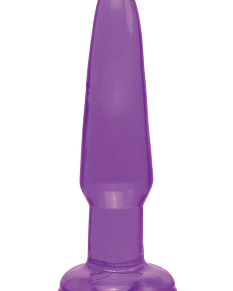 Tapón anal para principiantes Basix Rubber Works, resistente al agua, 3,75 pulgadas, color morado