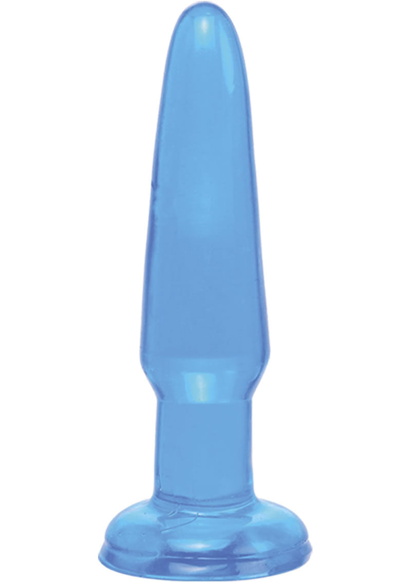 Basix Rubber Works Beginners Butt Plug Waterproof 3.75 Inch Blue