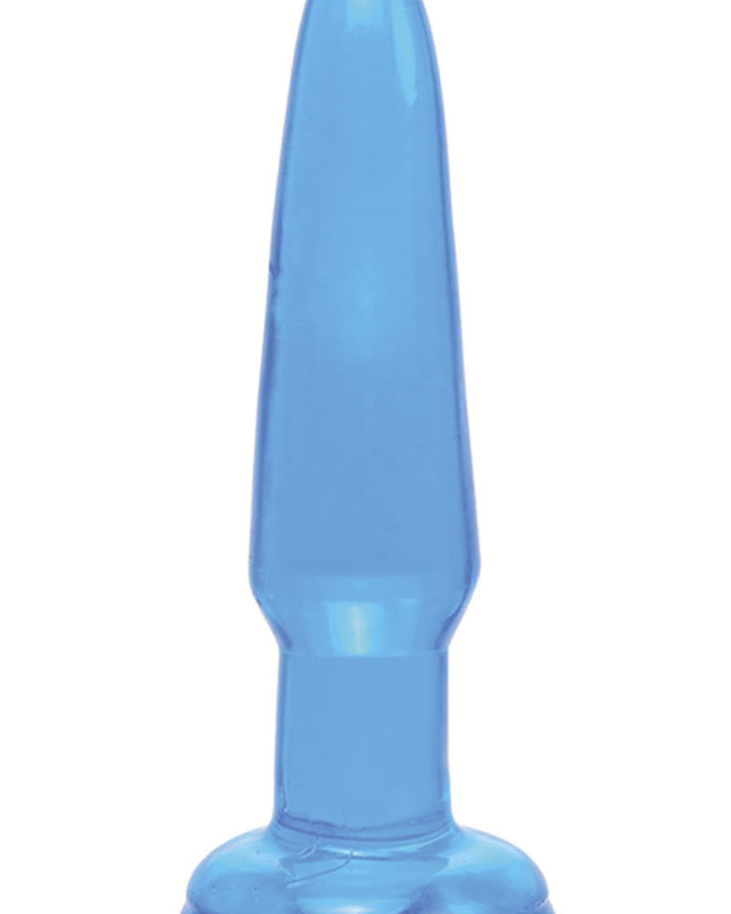 Tapón anal para principiantes Basix Rubber Works, resistente al agua, 3,75 pulgadas, color azul