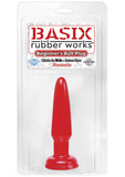 Basix Rubber Works Beginners Butt Plug Waterproof 3.75 Inch Red