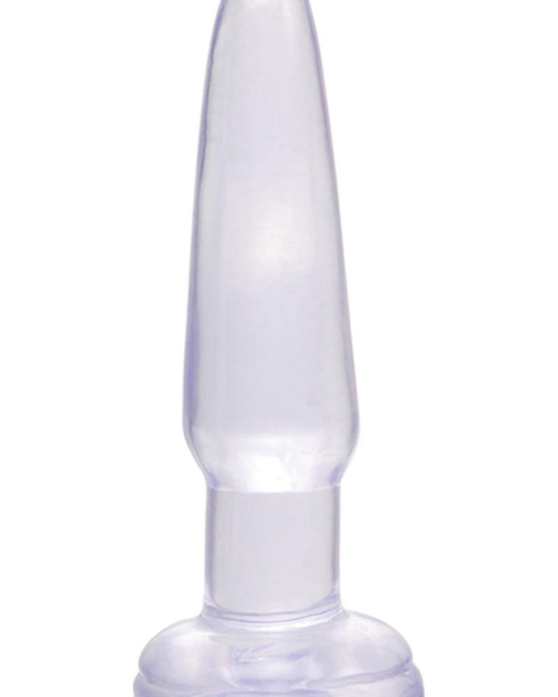 Tapón anal para principiantes Basix Rubber Works, resistente al agua, transparente, 3,75 pulgadas