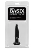 Basix Rubber Works - Beginners Butt Plug Waterproof - Black/Blue/Clear/Pink/Purple/Red