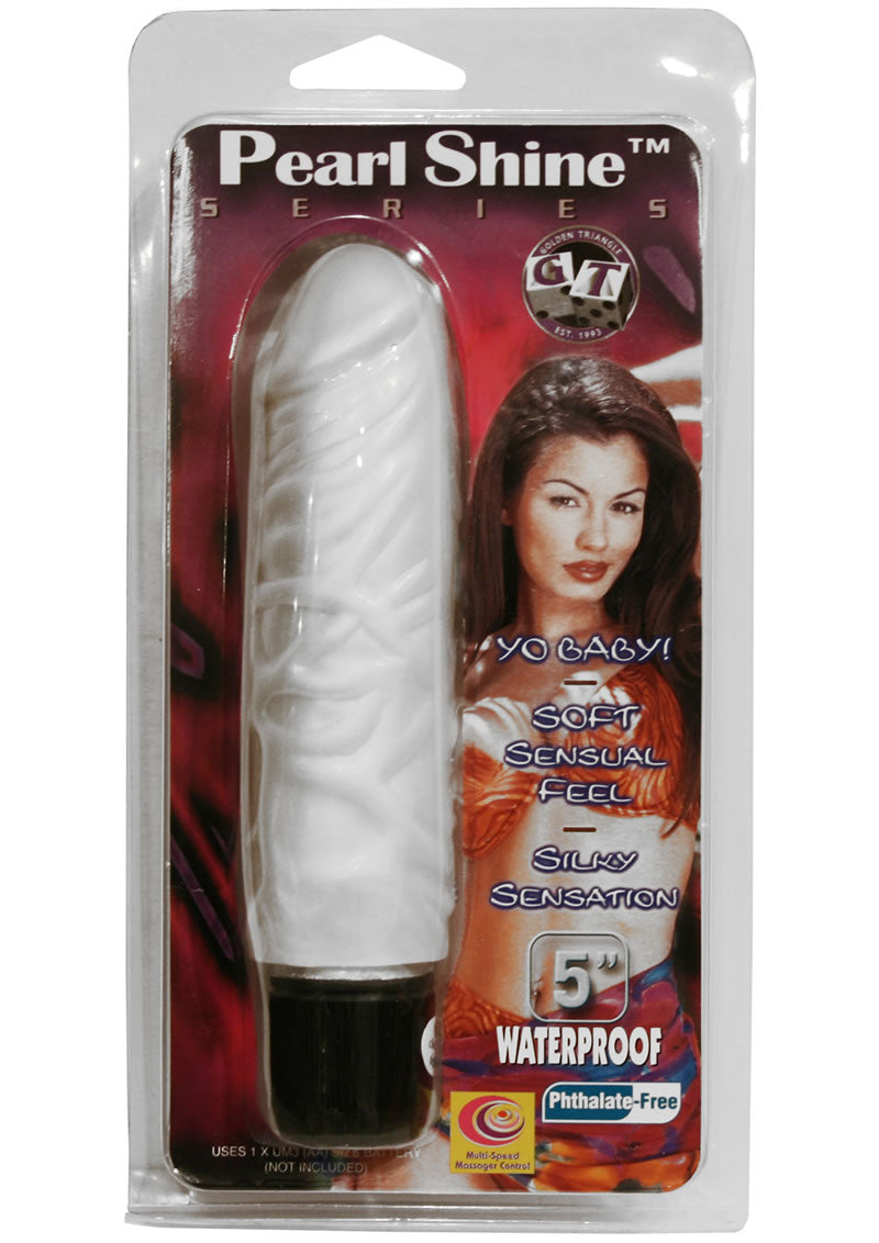 PEARL SHINE PETER 5 INCH VIBRATOR WHITE WATERPROOF
