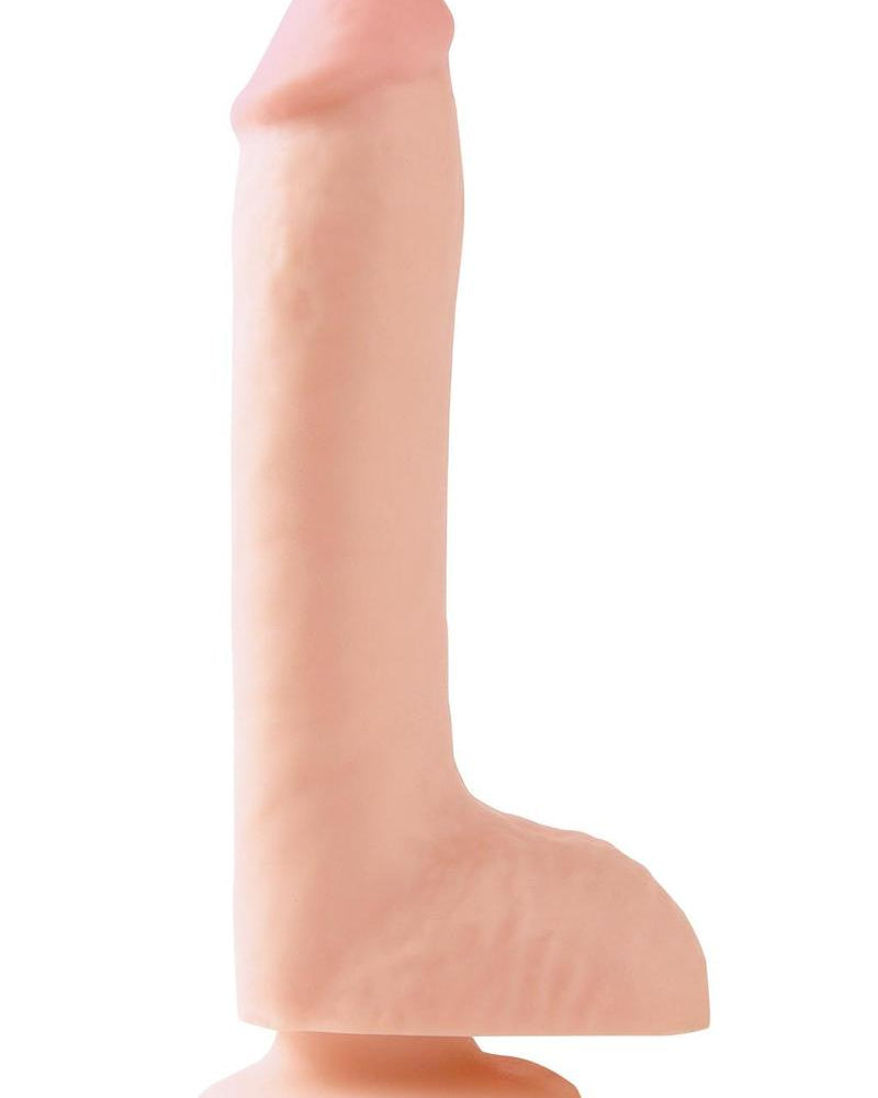 Basix Rubber Works - Pene de 8 pulgadas con ventosa, color carne