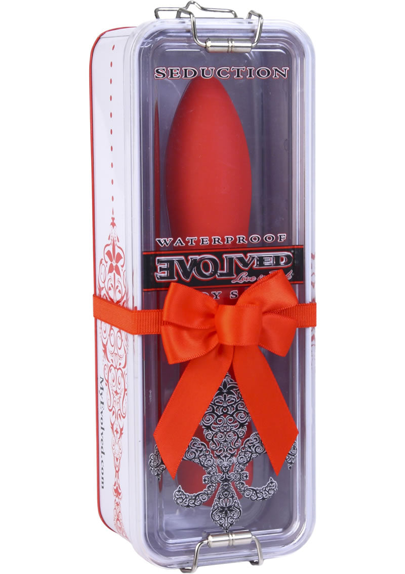 Fleur De Lis Seduction Vibrator Waterproof 7.25 Inch Red