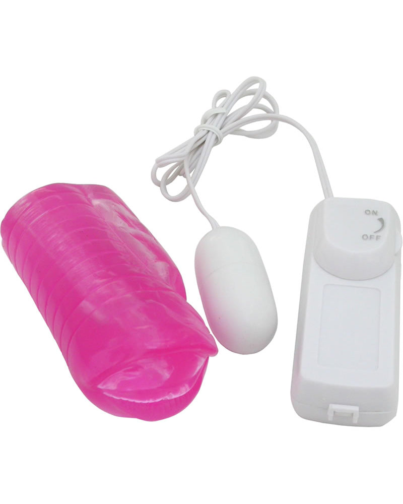 BOCA VIBRADORA BAD BOY BUDDIES DE 4 PULGADAS BOCA ROSA