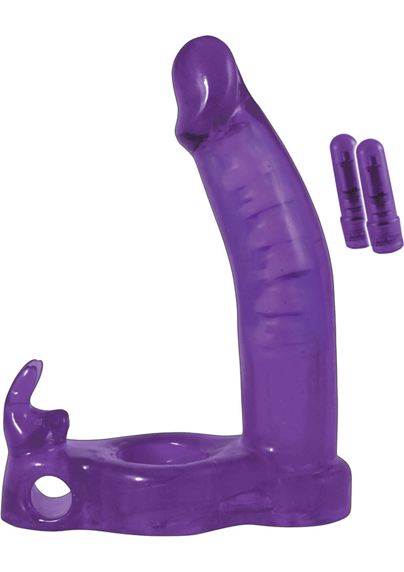 Anillo C de conejo con doble penetración morado