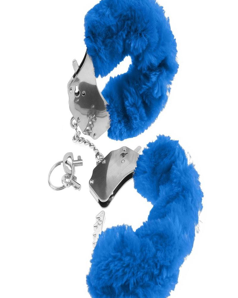 Esposas peludas de fantasía fetichista azules