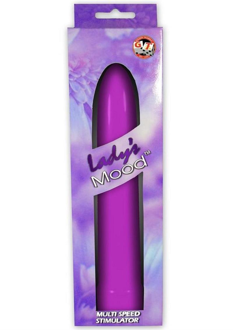 LADYS MOOD 7 INCH PLASTIC VIBRATOR LAVENDER