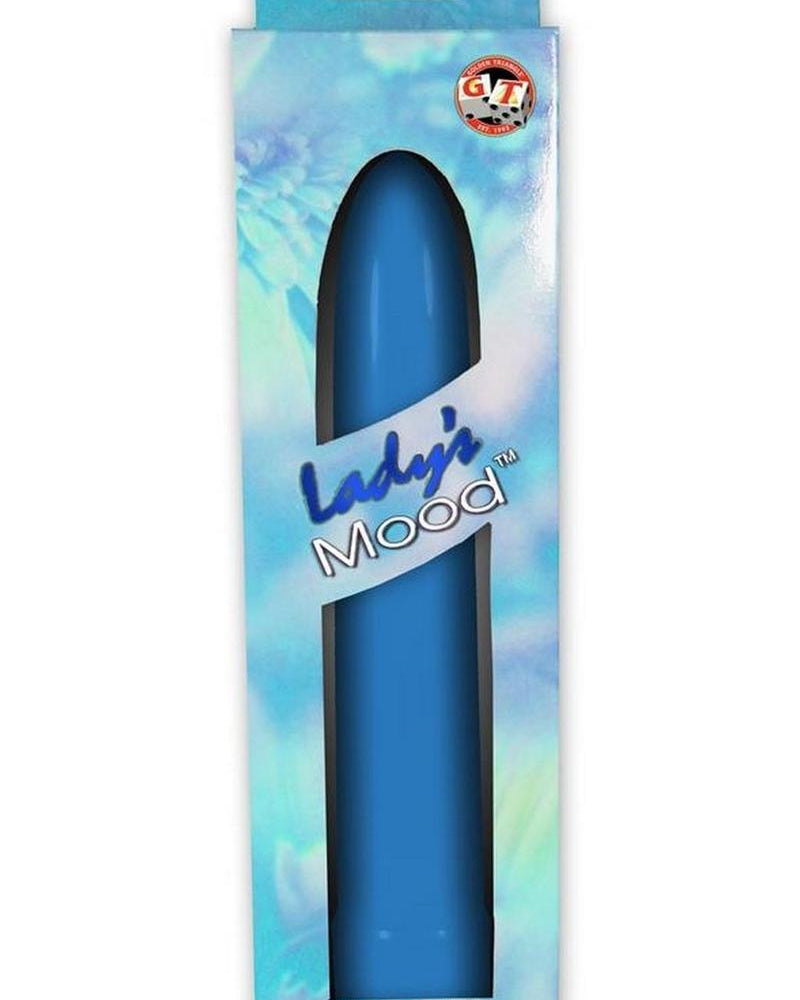LADYS MOOD 7 INCH PLASTIC VIBRATOR BLUE