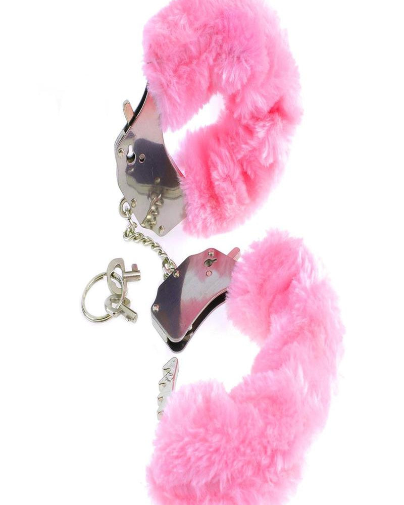 Esposas peludas de fantasía fetichista de color rosa