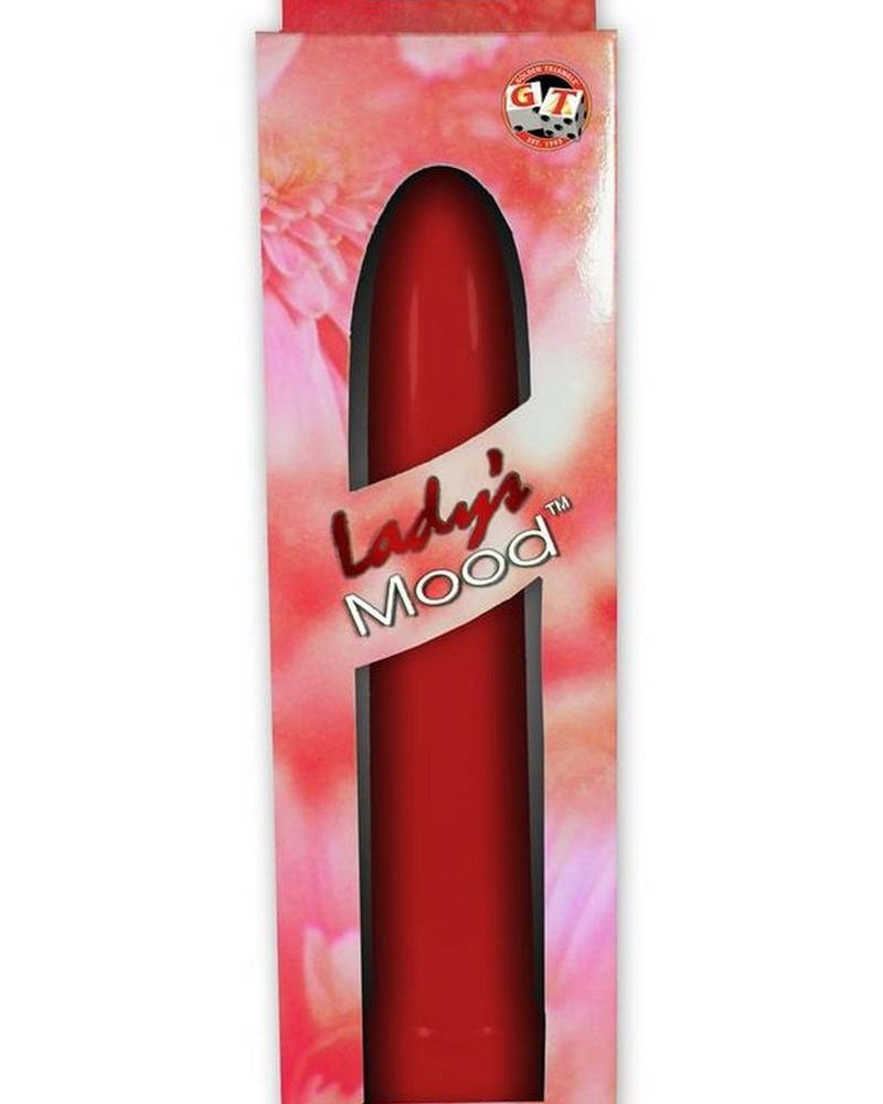 LADYS MOOD 7 INCH PLASTIC VIBRATOR RED