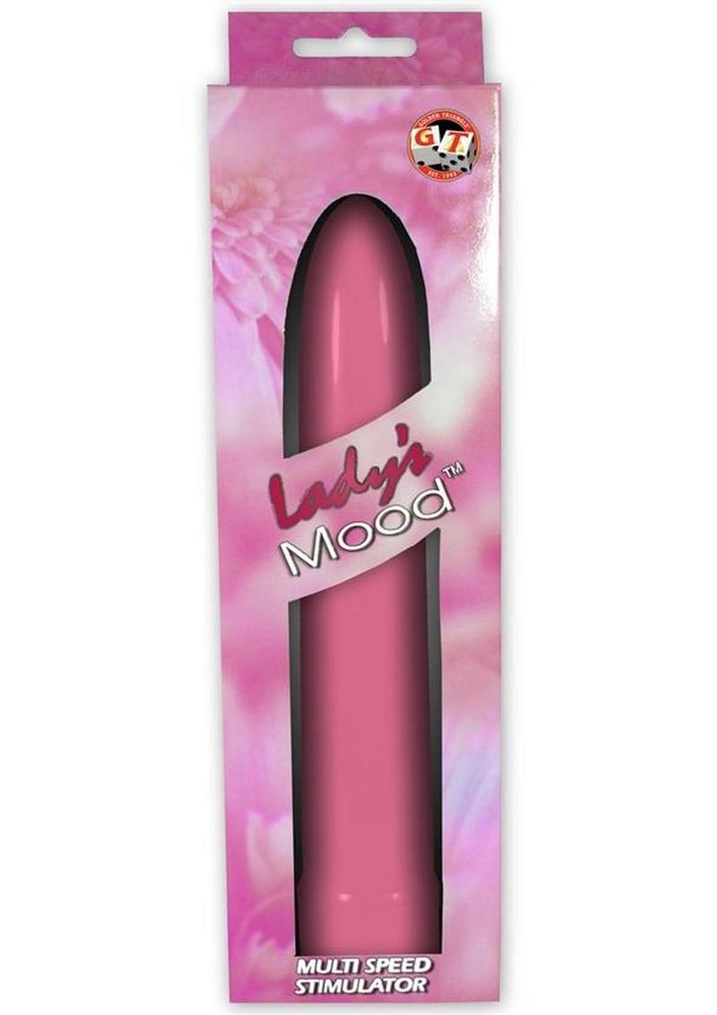 LADYS MOOD 7 INCH PLASTIC VIBRATOR PINK