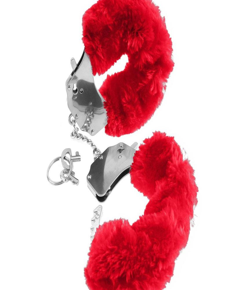 Esposas peludas de fantasía fetichista rojas
