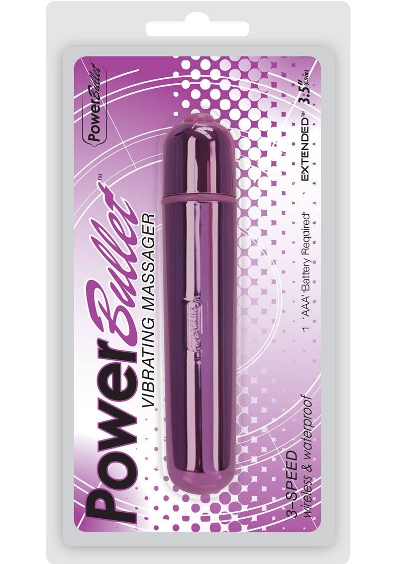 Power Bullet Extended - Bala metálica morada resistente al agua de 3,5 pulgadas