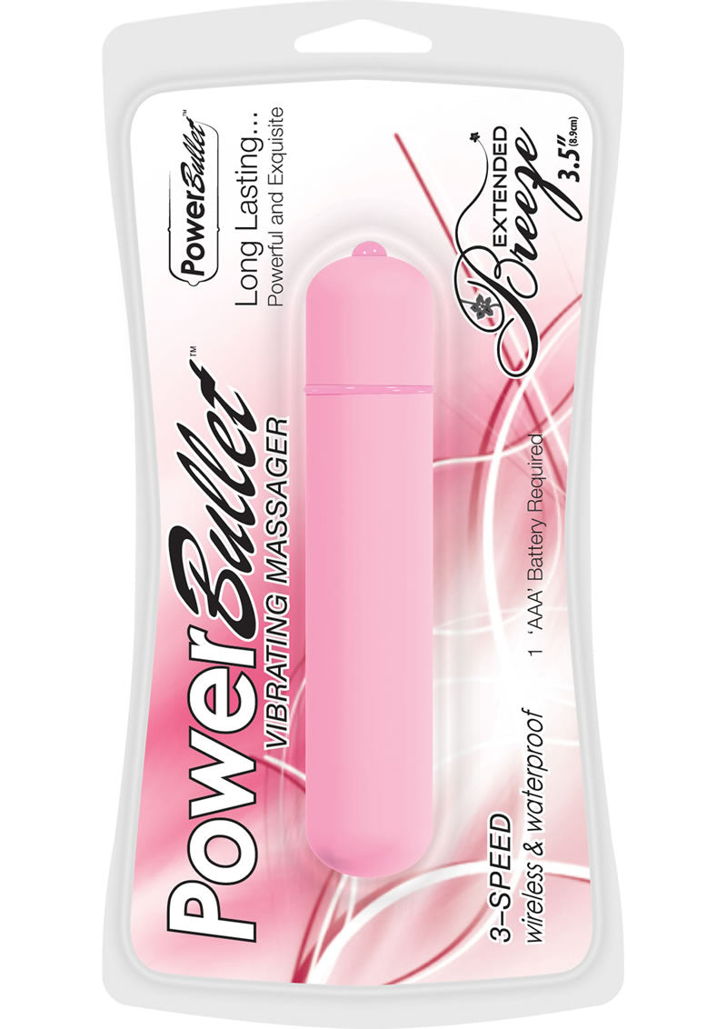 Power Bullet Extended Breeze - Funda impermeable de color rosa de 3,5 pulgadas