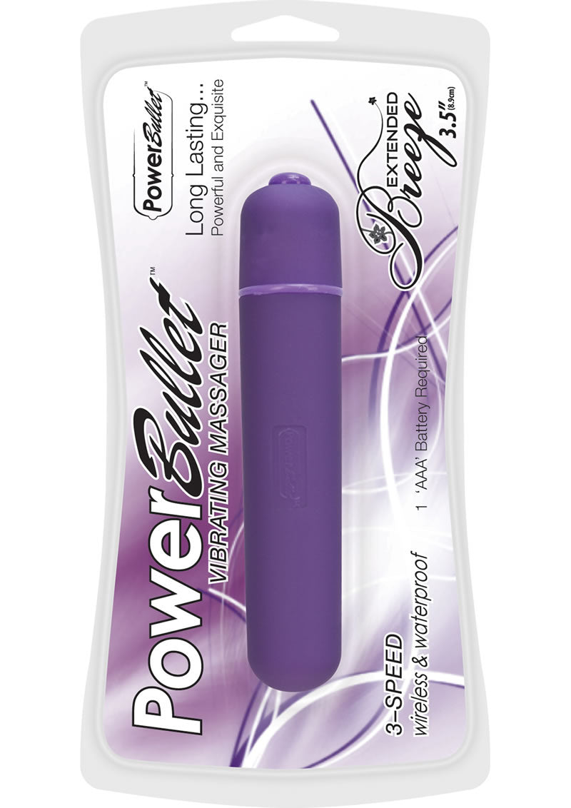 Power Bullet Extended Breeze - Funda impermeable violeta de 3,5 pulgadas