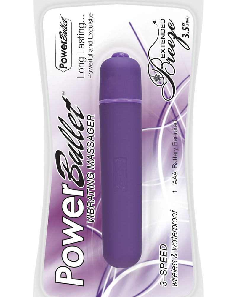 Power Bullet Extended Breeze - Funda impermeable violeta de 3,5 pulgadas